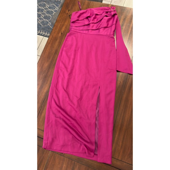 Adrianna Papell Dresses & Skirts - Adrianna Papell Women's Satin Crepe Dress Evening Gown Wild Magenta SZ 6 NEW NWT
